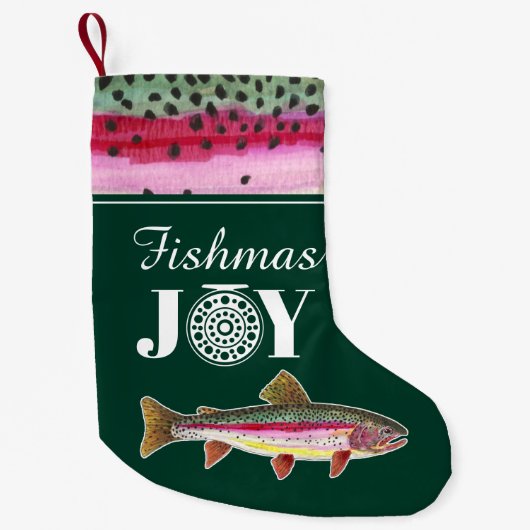 フィッシュマスジョイレインボーマス釣り スモールクリスマスストッキング (正面)