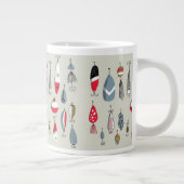 フィッシュマパターン（の模様が）あるグコーヒー ジャンボコーヒーマグカップ (右)