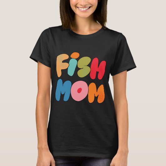 フィッシュママ (ライラック) Tシャツ (正面)