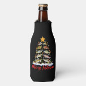 フィッシュマメリースおもしろいクリスマスツリーのライトフィッシュフィス ボトルクーラー (ボトル正面)
