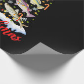 フィッシュマメリースおもしろいクリスマスツリーのライトフィッシュフィス ラッピングペーパー (角)