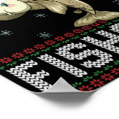 フィッシュマメリースのおもしろい醜いクリスマスのセーター ポスター (角)