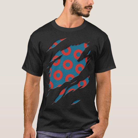 フィッシュマン・ドーナツ 釣り人 Tシャツ (正面)