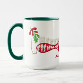 フィッシュメリーおもしろい魚釣りクリスマスマグカップ マグカップ (左)