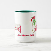 フィッシュメリーおもしろい魚釣りクリスマスマグカップ マグカップ (中央)