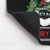 フィッシュメリーサンタ魚釣り醜いクリスマスセーター マウスパッド (コーナー)