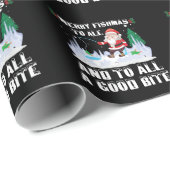 フィッシュメリースおもしろいフィッシュ魚釣りフィッシャーマンクリスマス ラッピングペーパー (ロールコーナー)