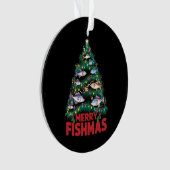 フィッシュメリースクリスマスツリーライトフィッシュ魚釣り オーナメント (正面)