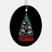 フィッシュメリースクリスマスツリーライトフィッシュ魚釣り セラミックオーナメント (右)