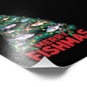 フィッシュメリースクリスマスツリーライトフィッシュ魚釣り フォトプリント            (角)