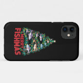 フィッシュメリースクリスマスツリーライトフィッシュ魚釣り Case-Mate iPhoneケース (裏面(横))