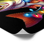 フィッシュメリースサンタ魚釣り愛好家フィッシャーマおもしろいン ポスター (角)