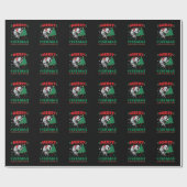 フィッシュメリー魚魚釣りパパフィッシャーマンクリスマス ラッピングペーパー (フラット)