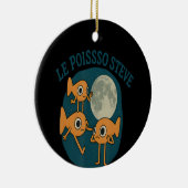 フィッシュルポアソンスティーブおもしろいフィッシュ セラミックオーナメント (右)