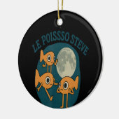 フィッシュルポアソンスティーブおもしろいフィッシュ セラミックオーナメント (左)