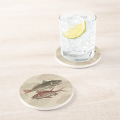 フィッシュレッドパーチフィッシャーマンアート コースター (側面)