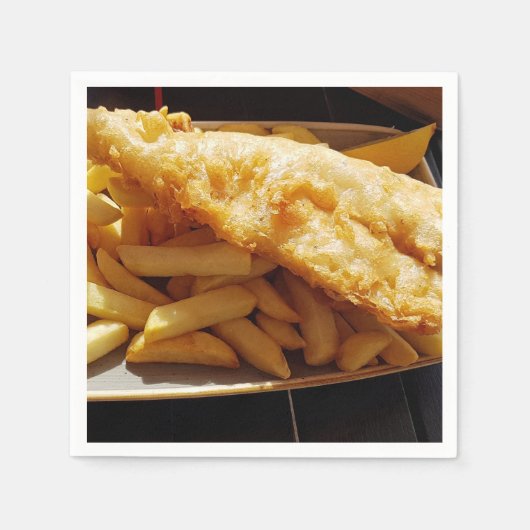 フィッシュ・アンド・チップス スタンダードカクテルナプキン (正面)