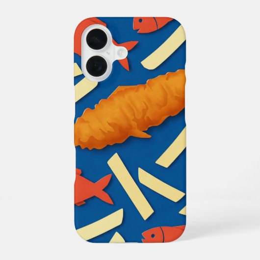フィッシュ・アンド・チップス iPhone 16ケース (裏面)