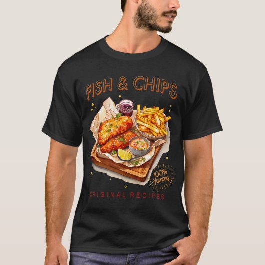 フィッシュ・アンド・チップス Tシャツ (正面)