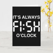 フィッシュ・オクロック 面白い釣り 釣り好き 父の日  カード (黄色い花)