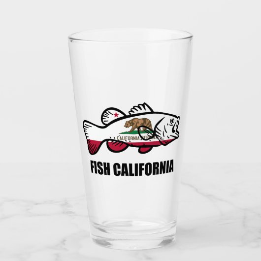フィッシュ カリフォルニア バス タンブラーグラス (正面)