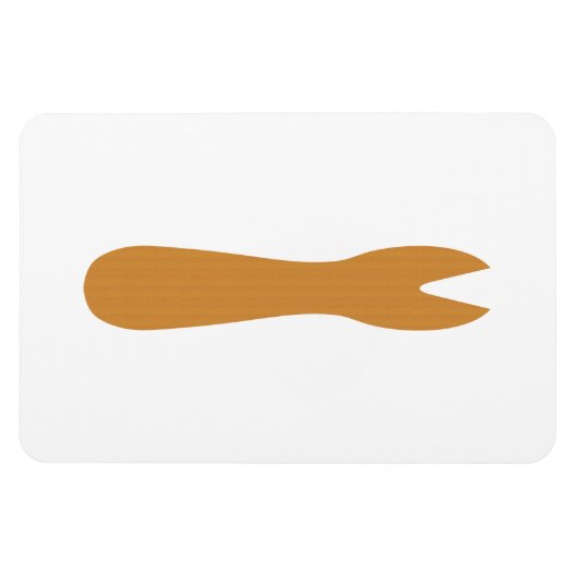 フィッシュ&チップスショップ木製フォーク マグネット (横)