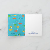 フィッシュ テーマ 釣り ベイビー シャワー 漁師のための サンキューカード (内部)