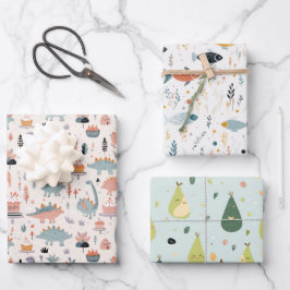 フィッシュ、ディノス、アボ ラッピングペーパーシート