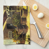 フィッシュ・ドライイング・バーン ヴィンセント・ヴァン・ゴッホ キッチンタオル (四つ折り)