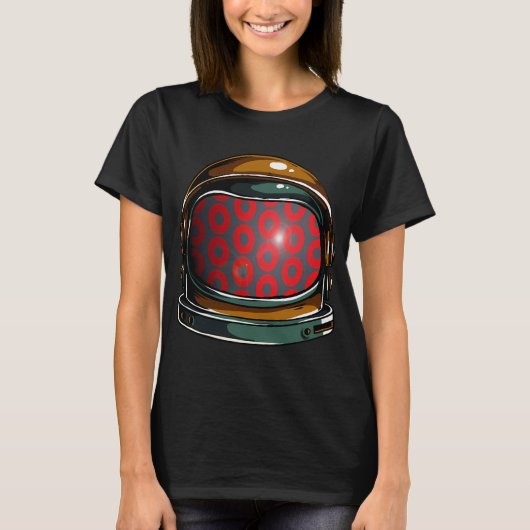 フィッシュ ドーナツ 宇宙飛行士 Tシャツ (正面)