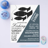 フィッシュ&フック、魚釣り大会イベント広告ズ チラシ (シングル)