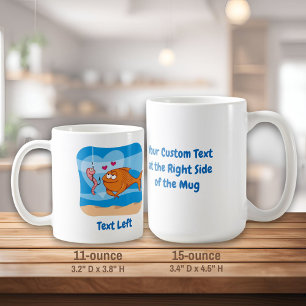 フィッシュ&ベイトインラブコーヒーマグ コーヒーマグカップ
