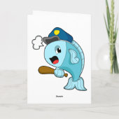 フィッシュ・ポリス 官の警察帽 カード (裏面)