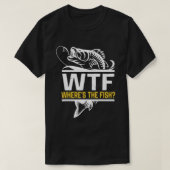フィッシュWTFメンズの魚釣りTおもしろいシャツはどこだ –  Tシャツ (デザイン正面)