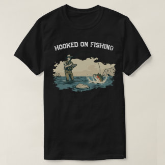 フィッシングに夢中 ビンテージ アウトドア派 フィッシャーマン シーン Tシャツ