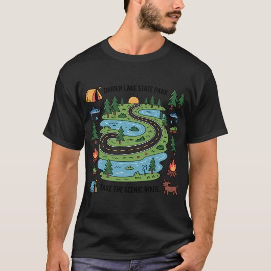 フィッシングアメリカ国旗 Tシャツ (正面)