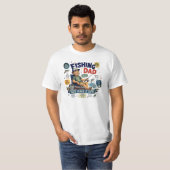 フィッシングダッド 楽しい 釣り好き お父さん Tシャツ (正面フル)