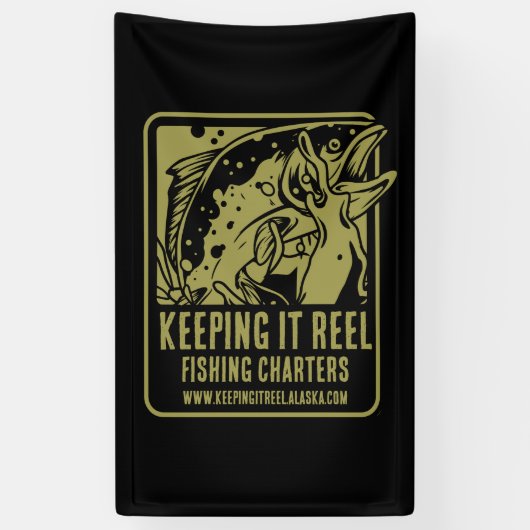 フィッシングチャーターおよびクラブアクセサリー 横断幕 (縦)