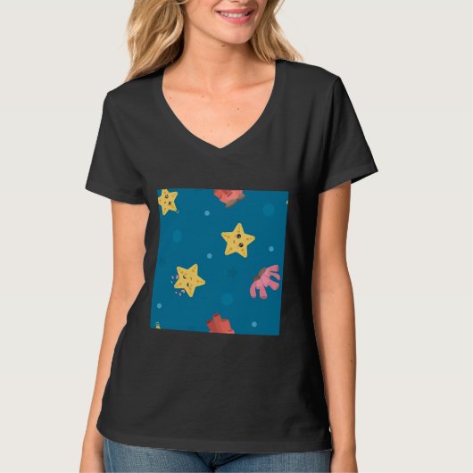 フィッシングチューブスポンジ ベクター柄 Tシャツ (正面)