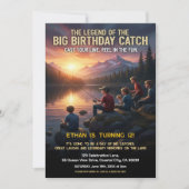 フィッシングテーマの誕生日パーティー 招待状 (正面)