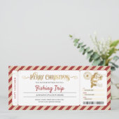 フィッシングトリップ クリスマス ギフト券 証明書 招待状 (スタンド正面)