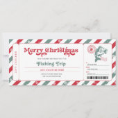 フィッシングトリップ クリスマス ギフト バウチャー 証明書 招待状 (正面)