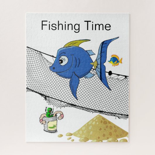 フィッシングネット 魚 砂 虫 パズル (縦)