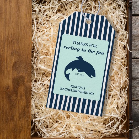 フィッシングバチェラーパーティー 感謝 ギフトタグ