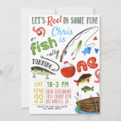 フィッシングファーストバースデー 招待状 (正面)