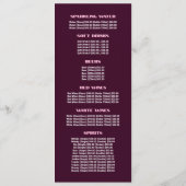 フィッシングボート レストラン スリムタイプ メニュー (裏面)