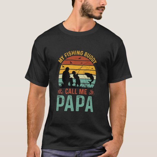 フィッシング仲間からはパパと呼ばれてる Tシャツ (正面)