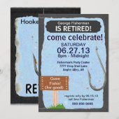フィッシング引退パーティーお祝いのご案内 招待状 (正面/裏面)
