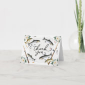 フィッシング愛好家の皆さんに感謝を 魚と花で サンキューカード (正面)