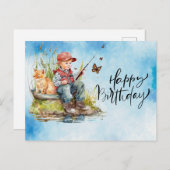 フィッシング愛好家の誕生日 ポストカード (正面/裏面)